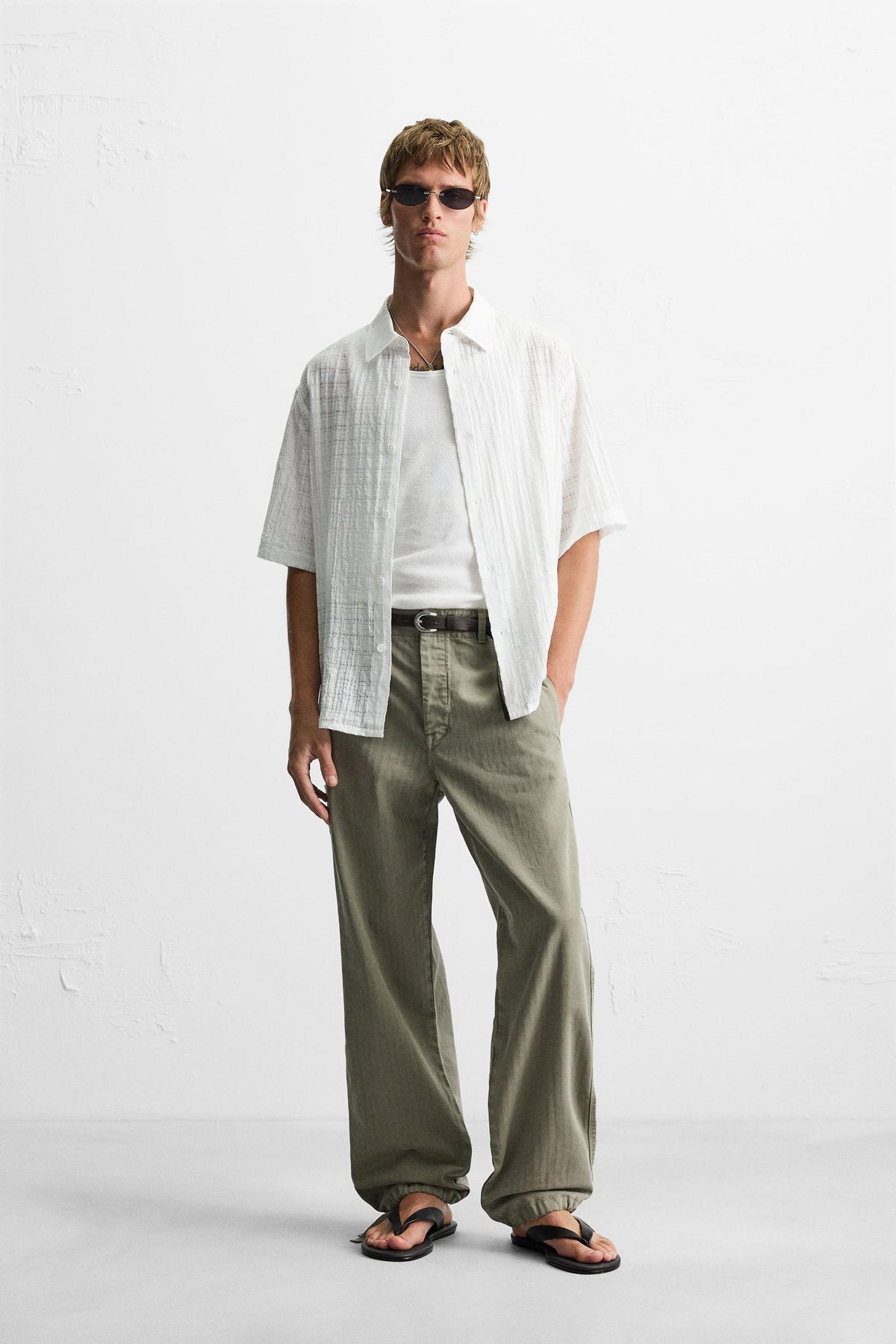 TEXTURED CHECK SHIRT - Image 1