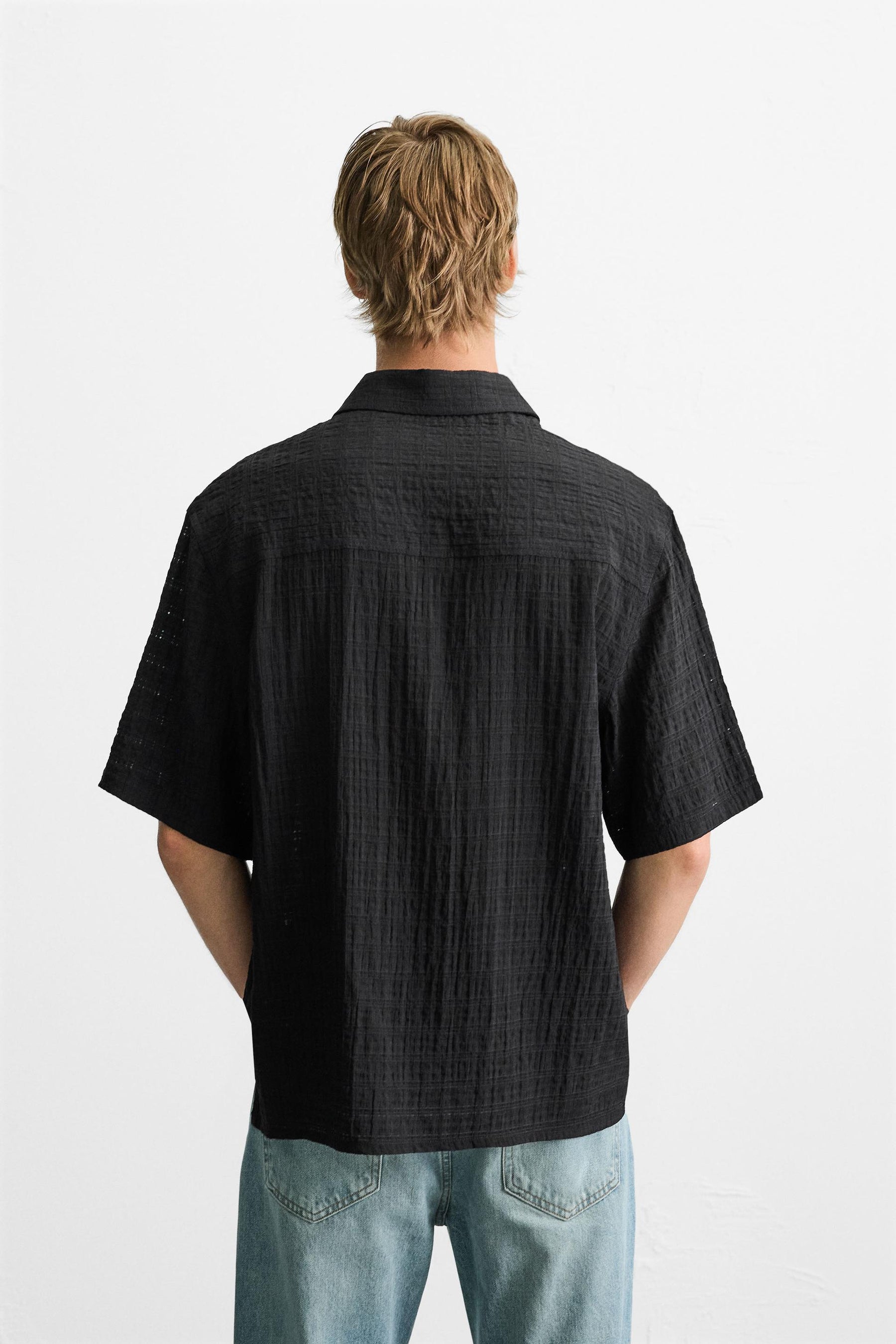 TEXTURED CHECK SHIRT - Image 3
