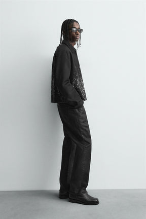 Cropped Sequin Jacket