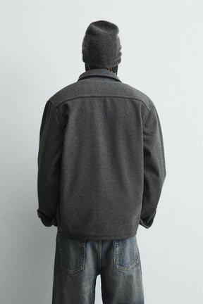 WATER-REPELLENT TWILL TEXTURED OVERSHIRT - Image 3