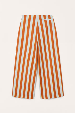 STRIPED WIDE-LEG TROUSERS