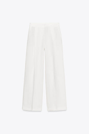 PLEATED LINEN TROUSERS