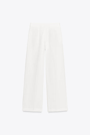 PLEATED LINEN TROUSERS