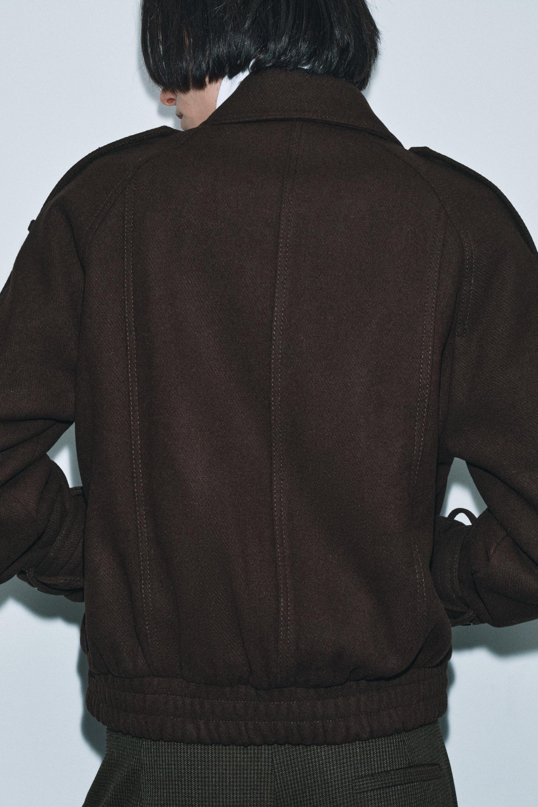 WOOL BLEND JACKET WITH FUR COLLAR - Image 5