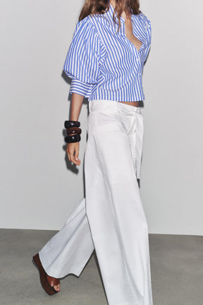 Balloon Sleeve Poplin Shirt