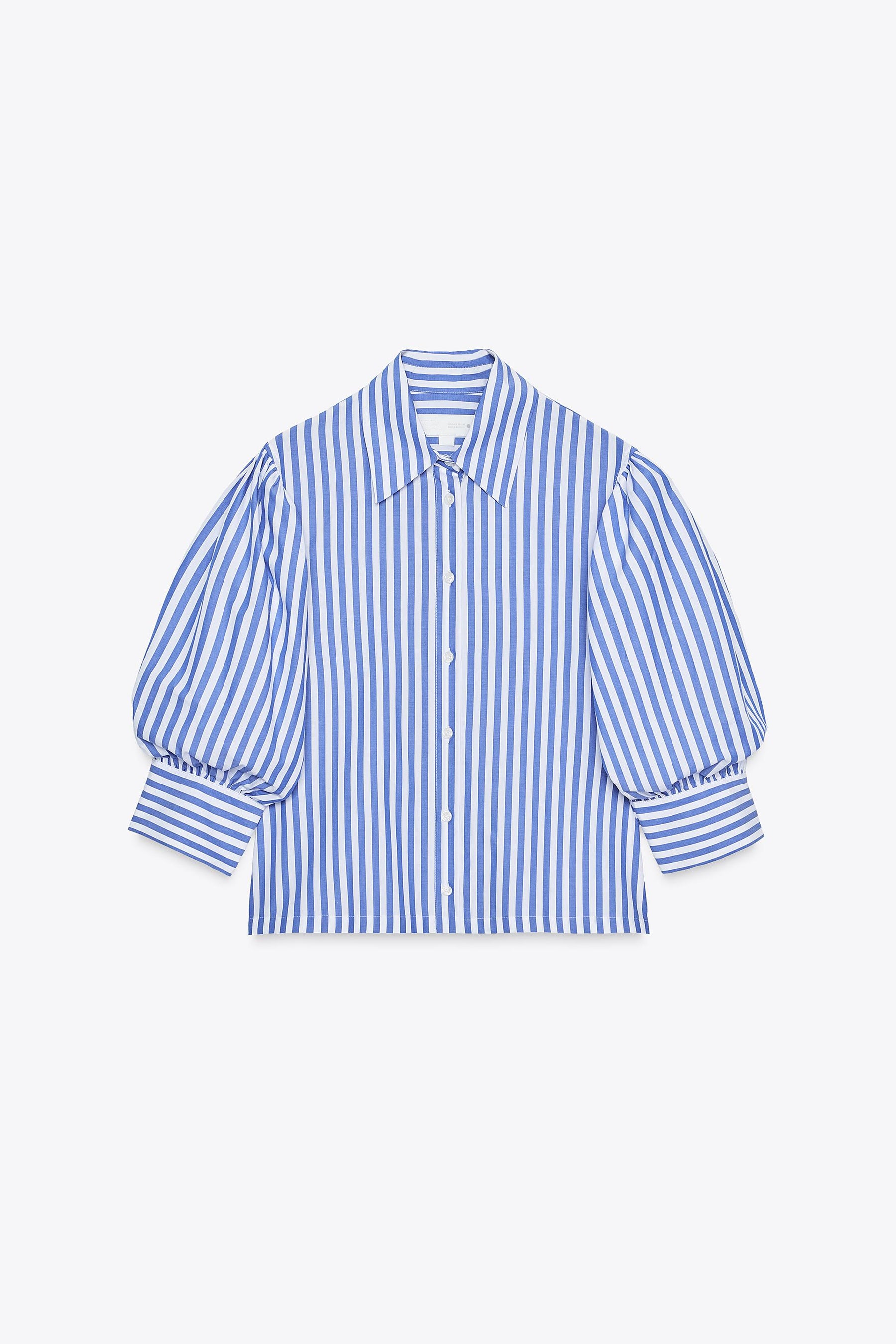 Balloon Sleeve Poplin Shirt