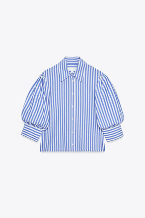 Balloon Sleeve Poplin Shirt