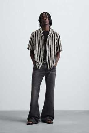 CONTRAST JACQUARD SHIRT - Image 1