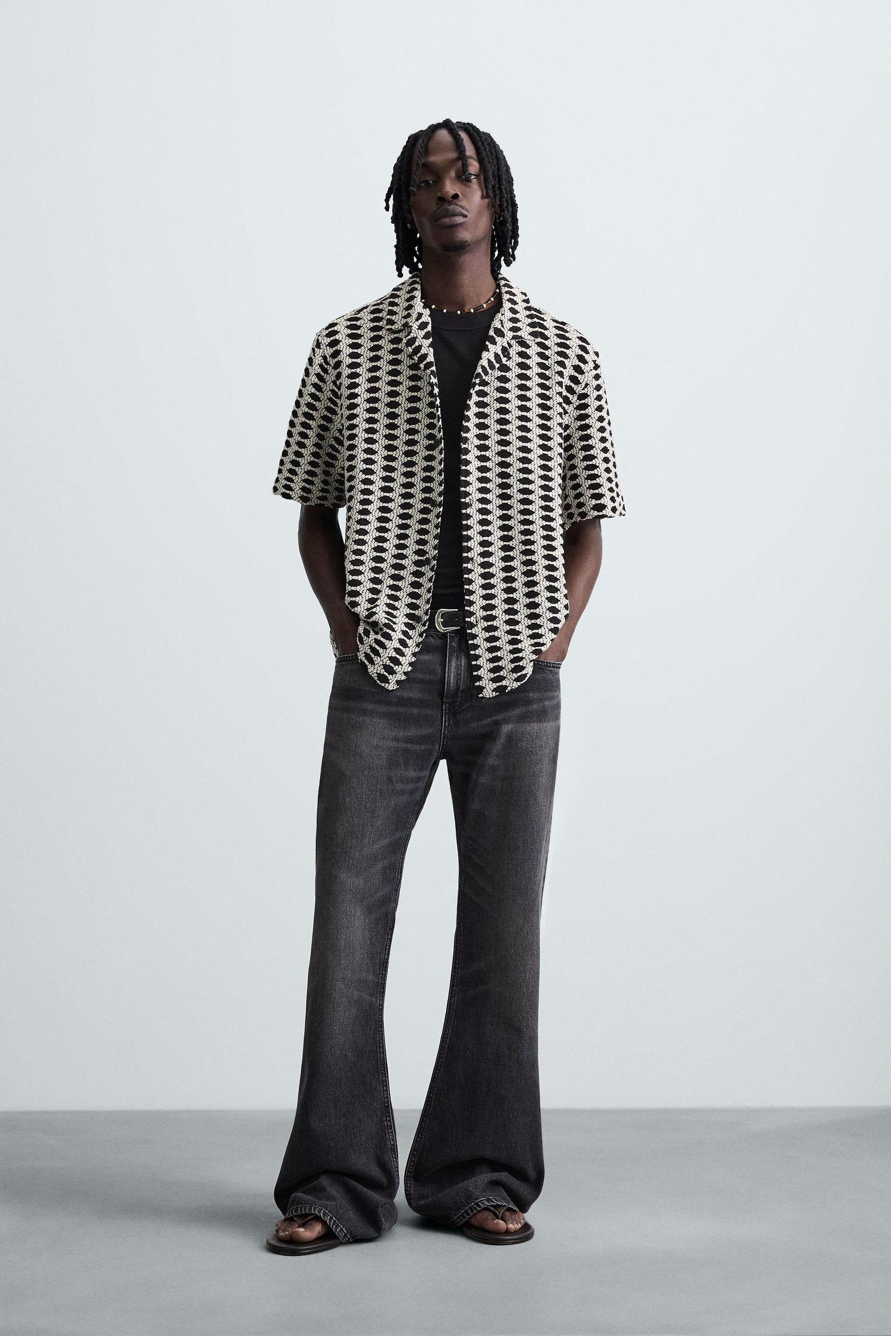 CONTRAST JACQUARD SHIRT - Image 1