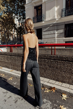 Wide-Leg High-Waist Jeans