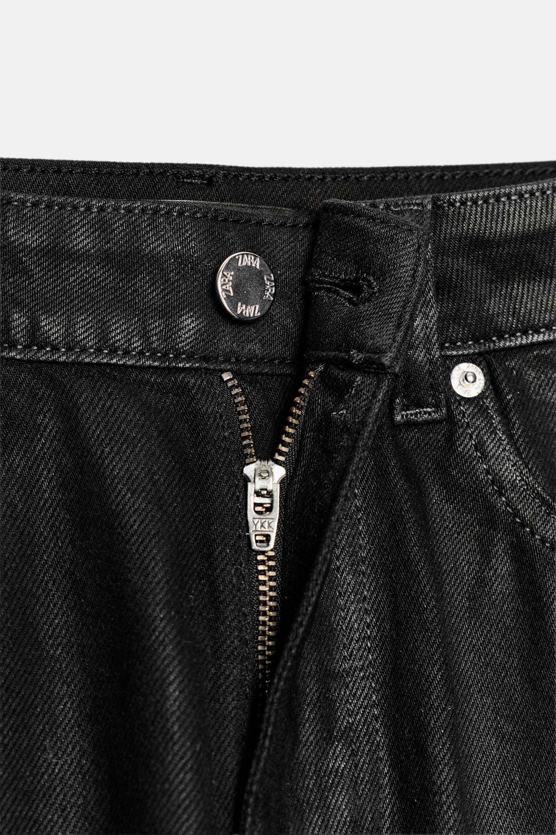Coated High-Waist Regular Jeans