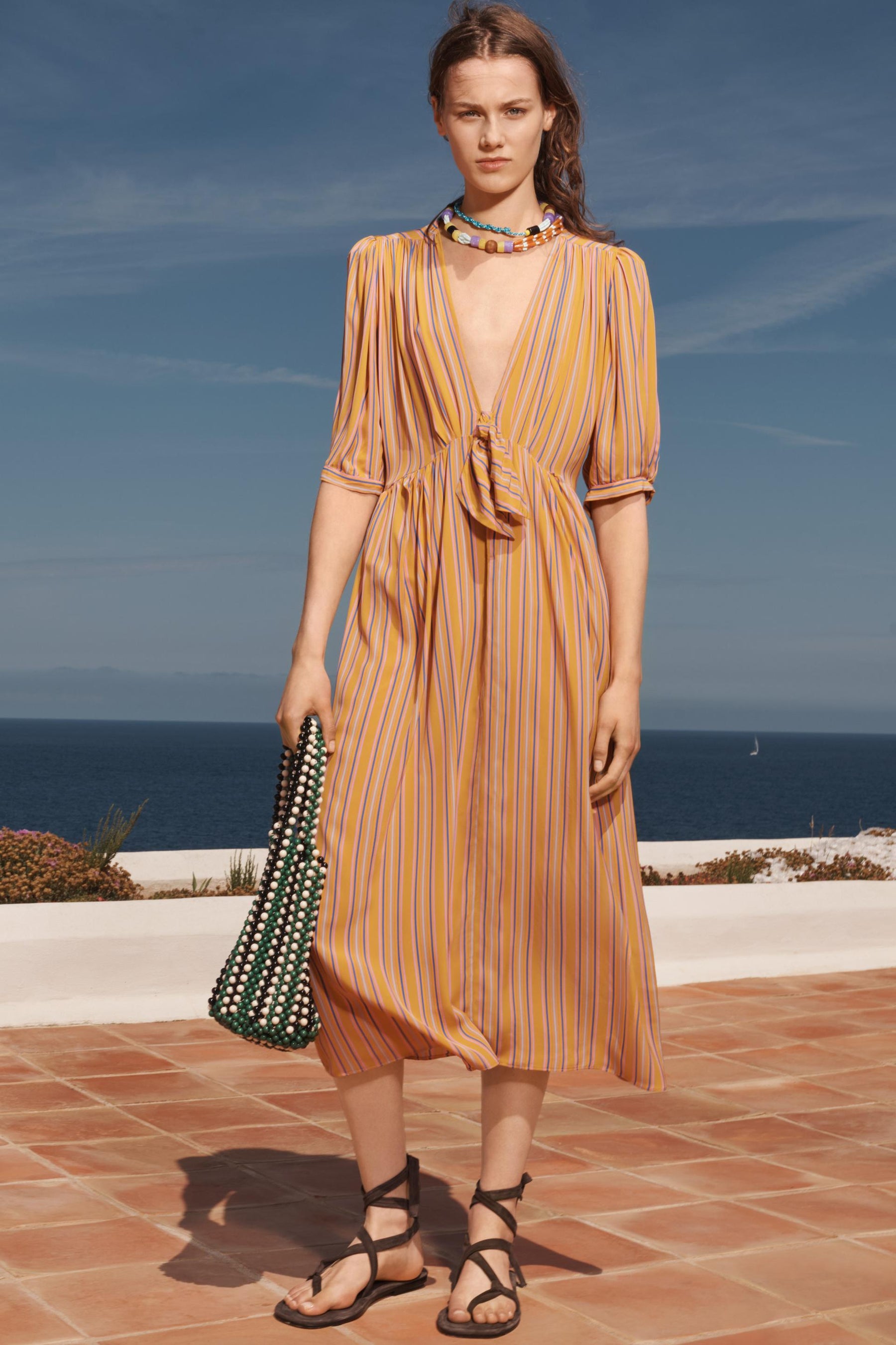 Striped Midi Dress
