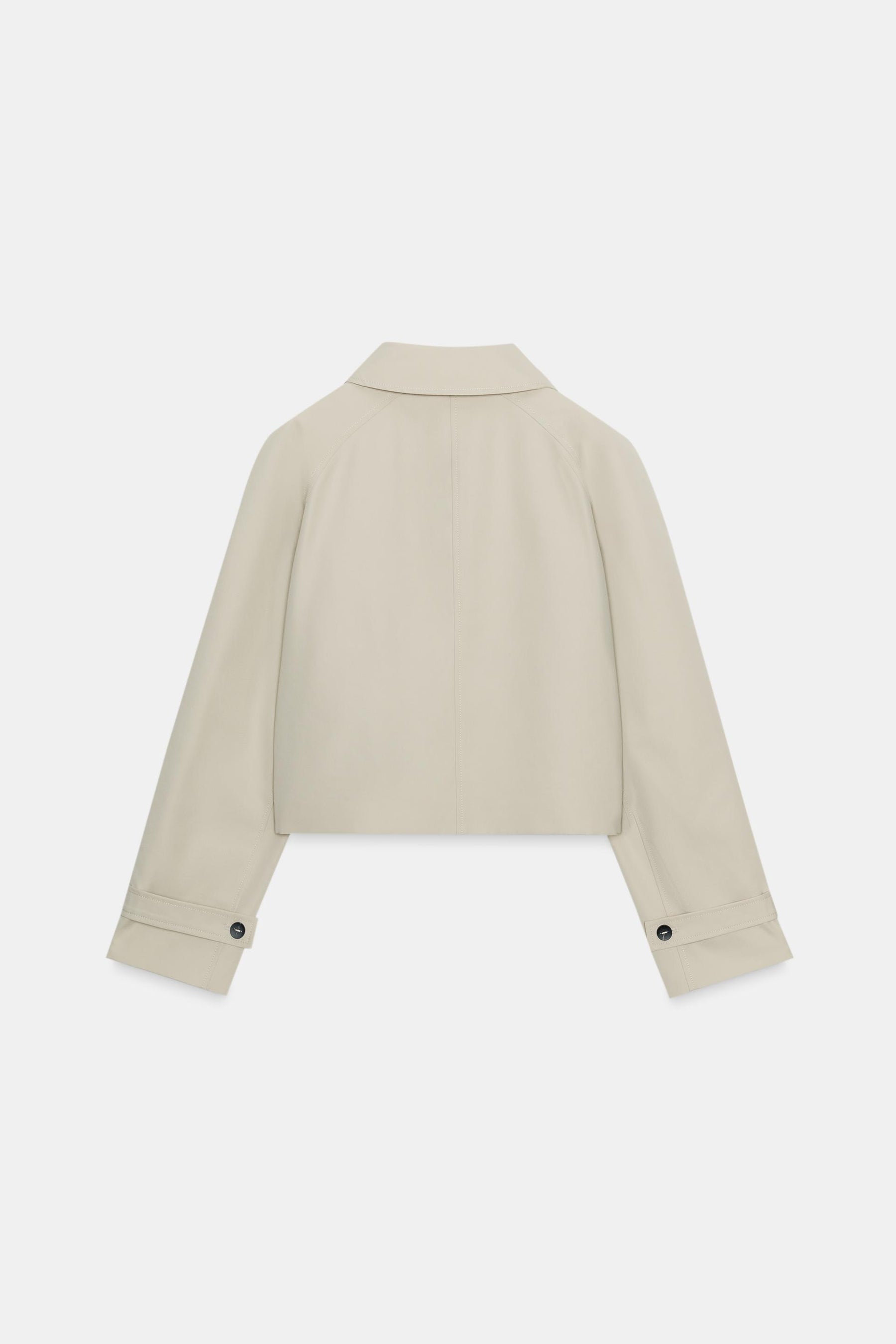 WATER-REPELLENT SHORT TRENCH COAT ZW COLLECTION - Image 7