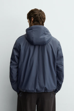 RUBBERISED EFFECT PARKA WITH HOODIE - Image 3