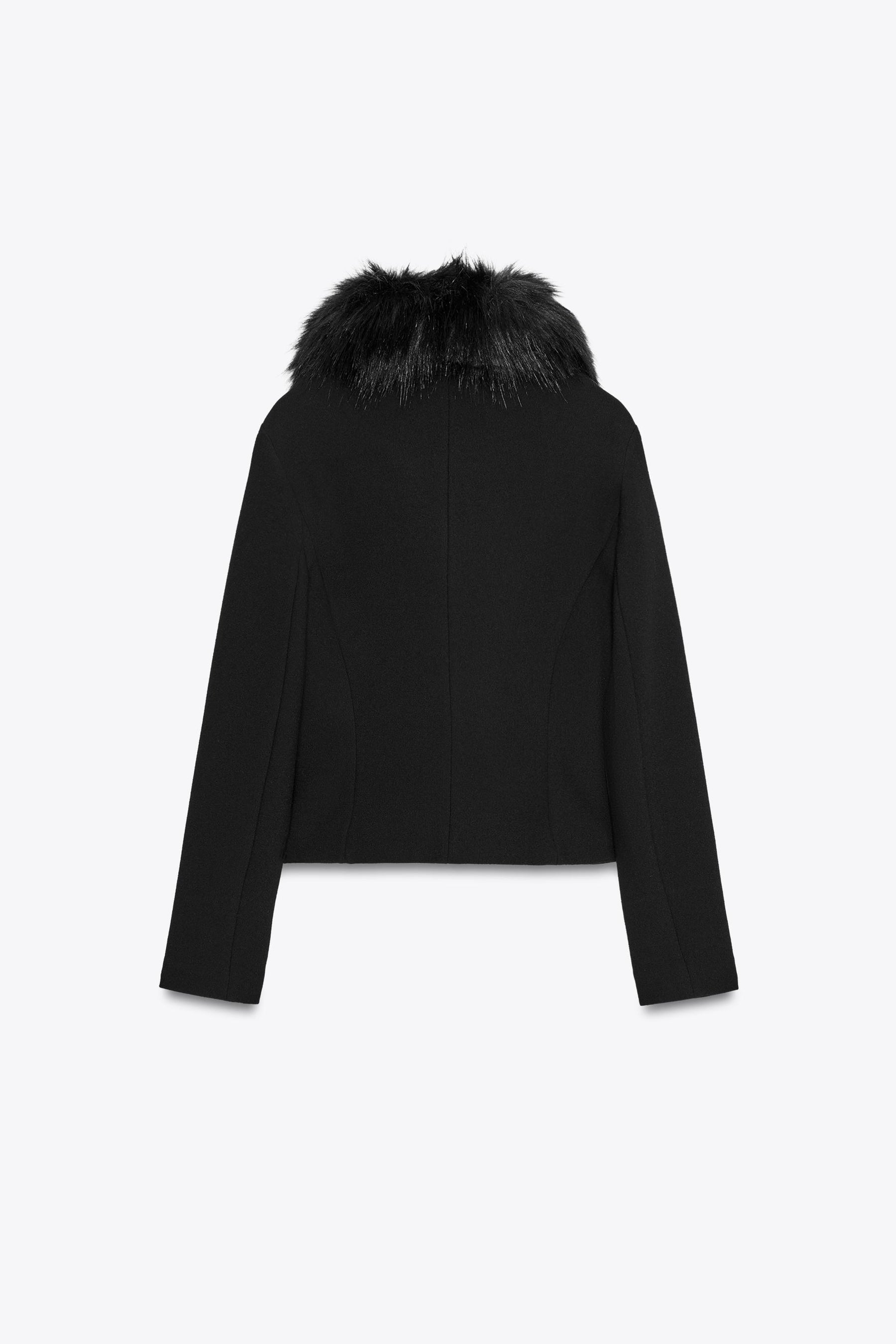 Faux Fur Collar Jacket
