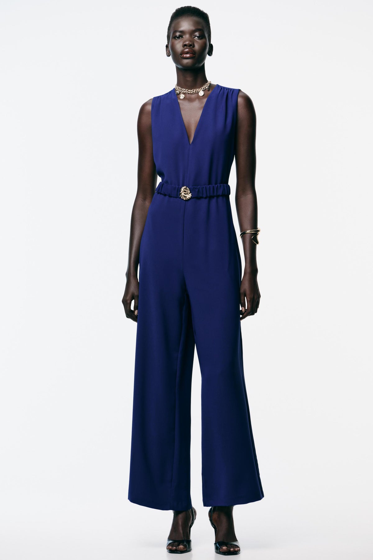 JUMPSUIT WITH HARDWARE BELT - Image 1