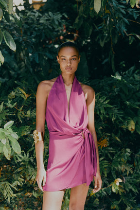 HALTER KNOT MINI DRESS - Image 2