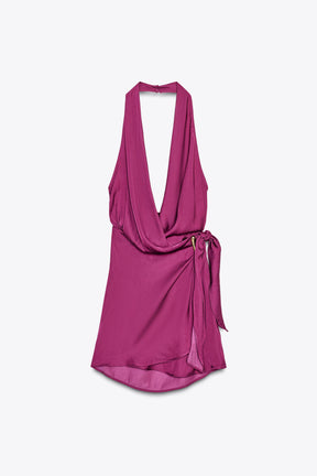 HALTER KNOT MINI DRESS - Image 5
