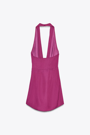 HALTER KNOT MINI DRESS - Image 6