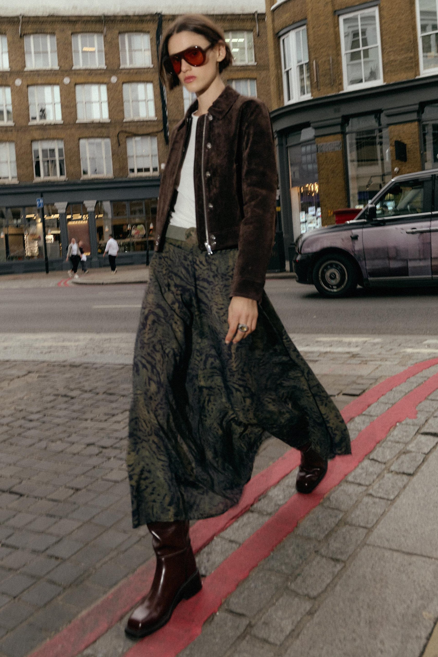 Animal Print Midi Skirt