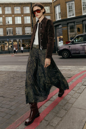 Animal Print Midi Skirt