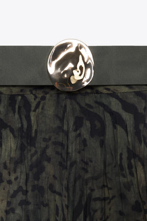 Animal Print Midi Skirt