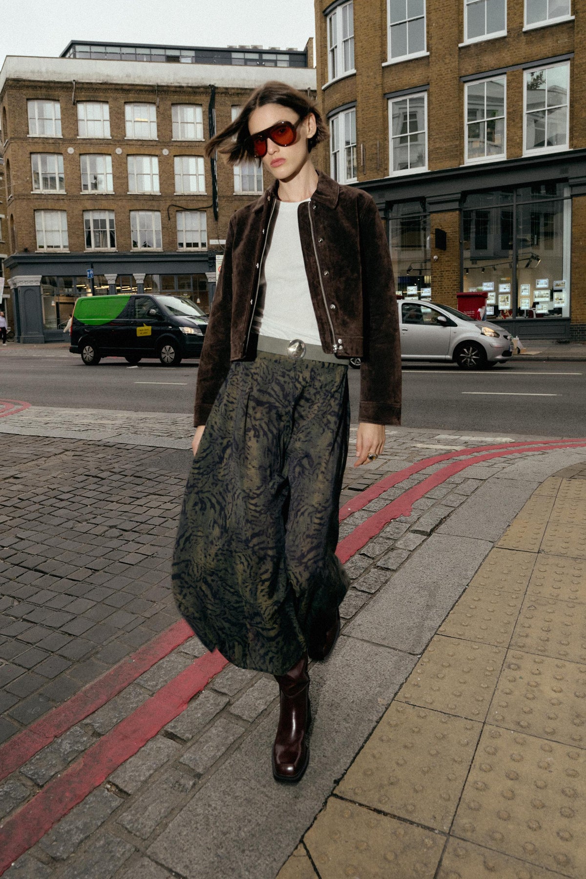 Animal Print Midi Skirt