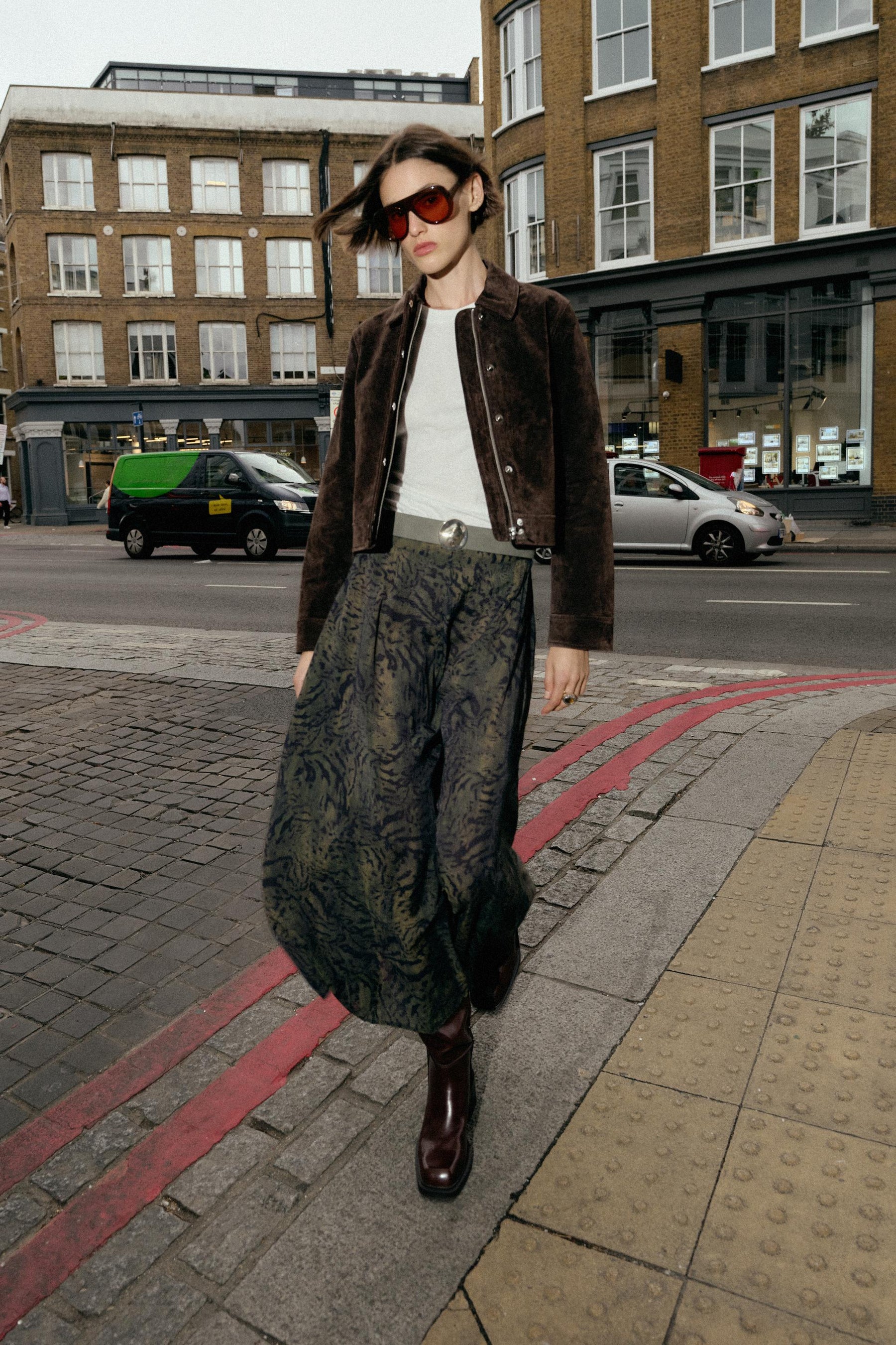 Animal Print Midi Skirt