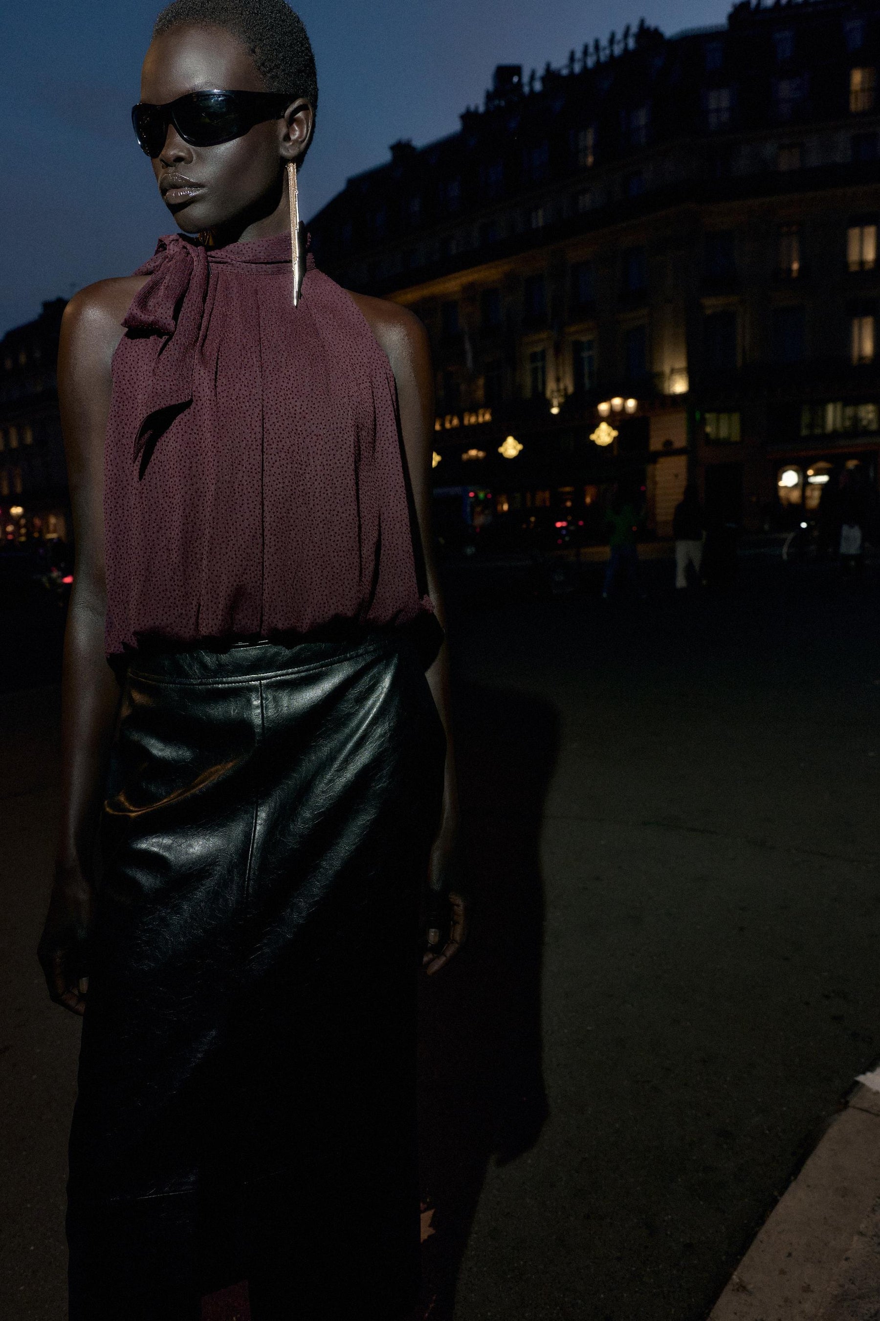 BALLOON HALTER NECK TOP