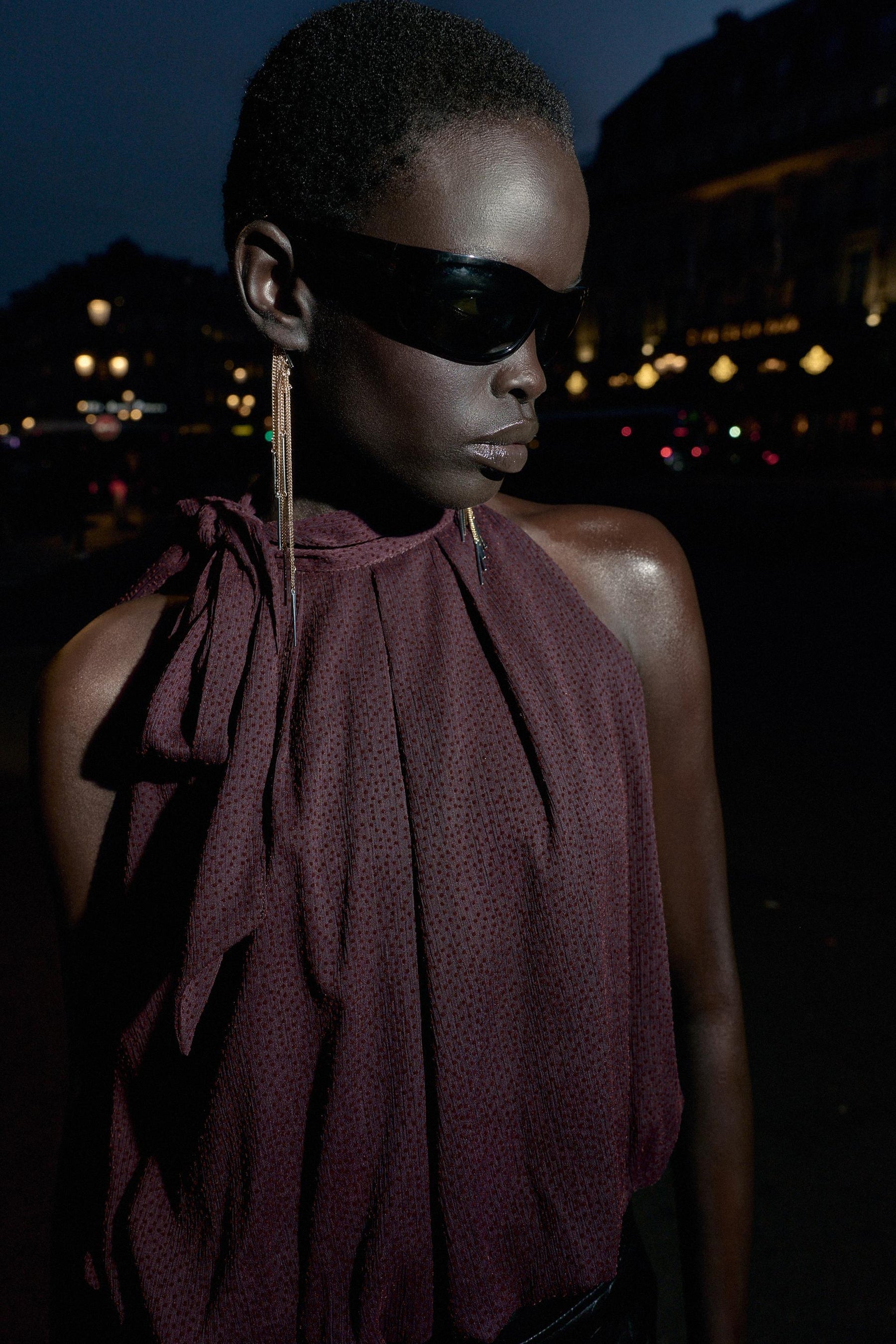 BALLOON HALTER NECK TOP