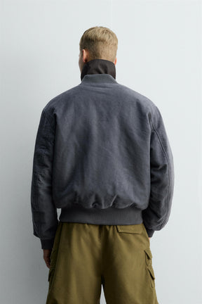 TEXTURED BOMBER JACKET X SR_A - Image 3