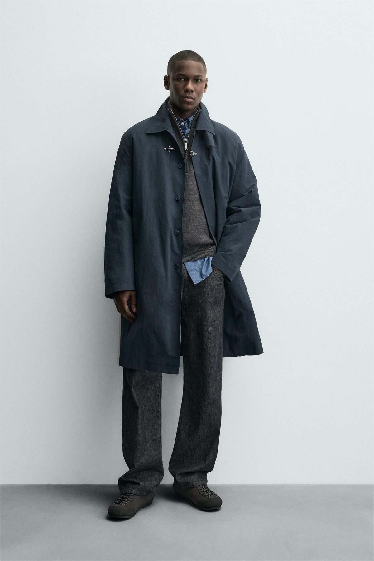 Lined Technical Trench Coat