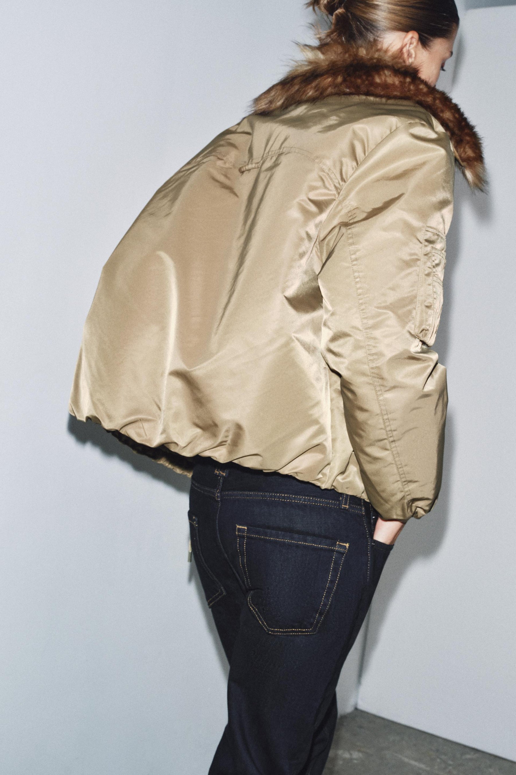 Faux Fur Bomber Jacket