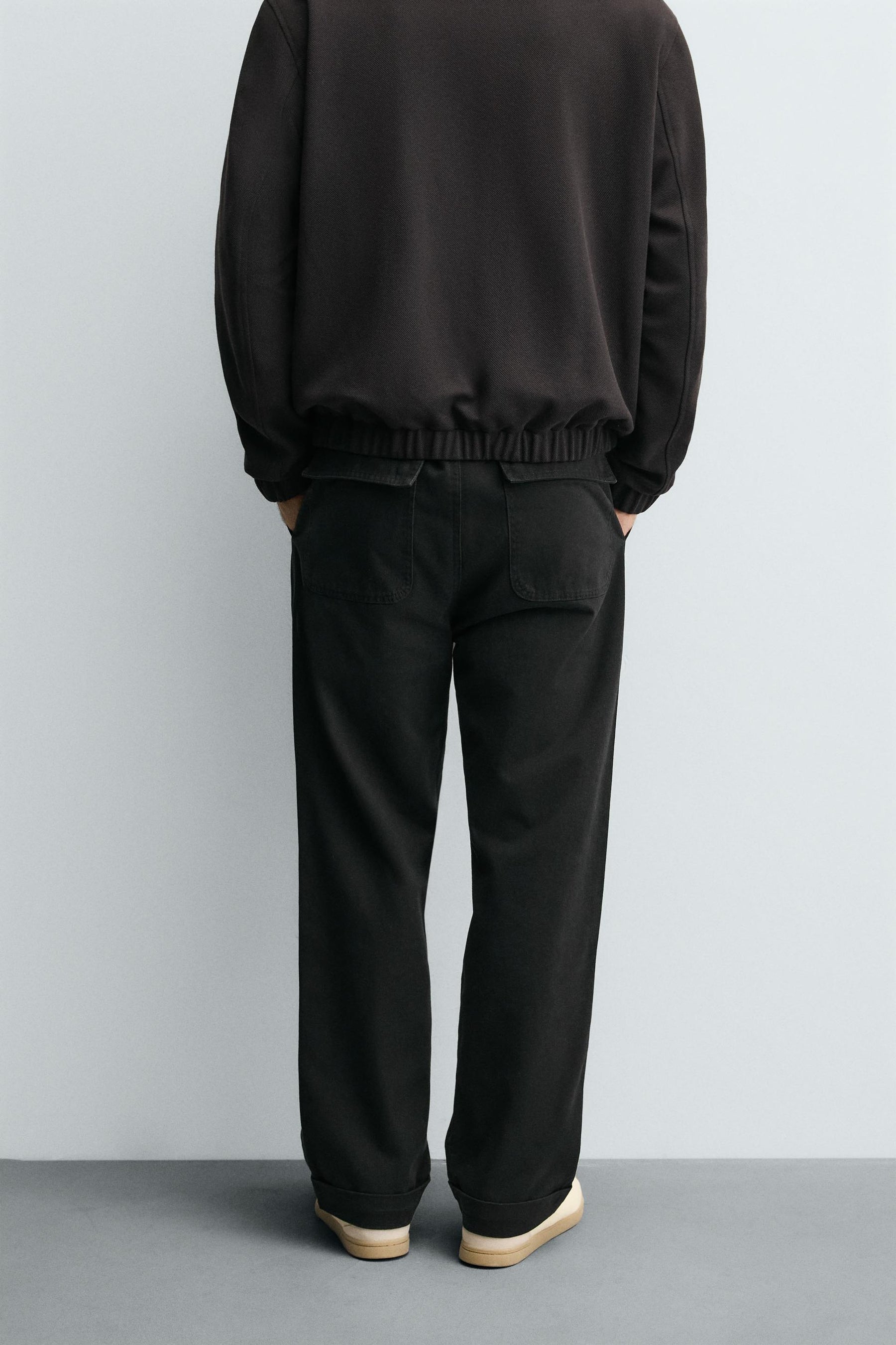 TWILL STRAIGHT-LEG TROUSERS - Image 3