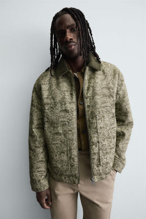 ABSTRACT JACQUARD QUILTED JACKET - Image 5