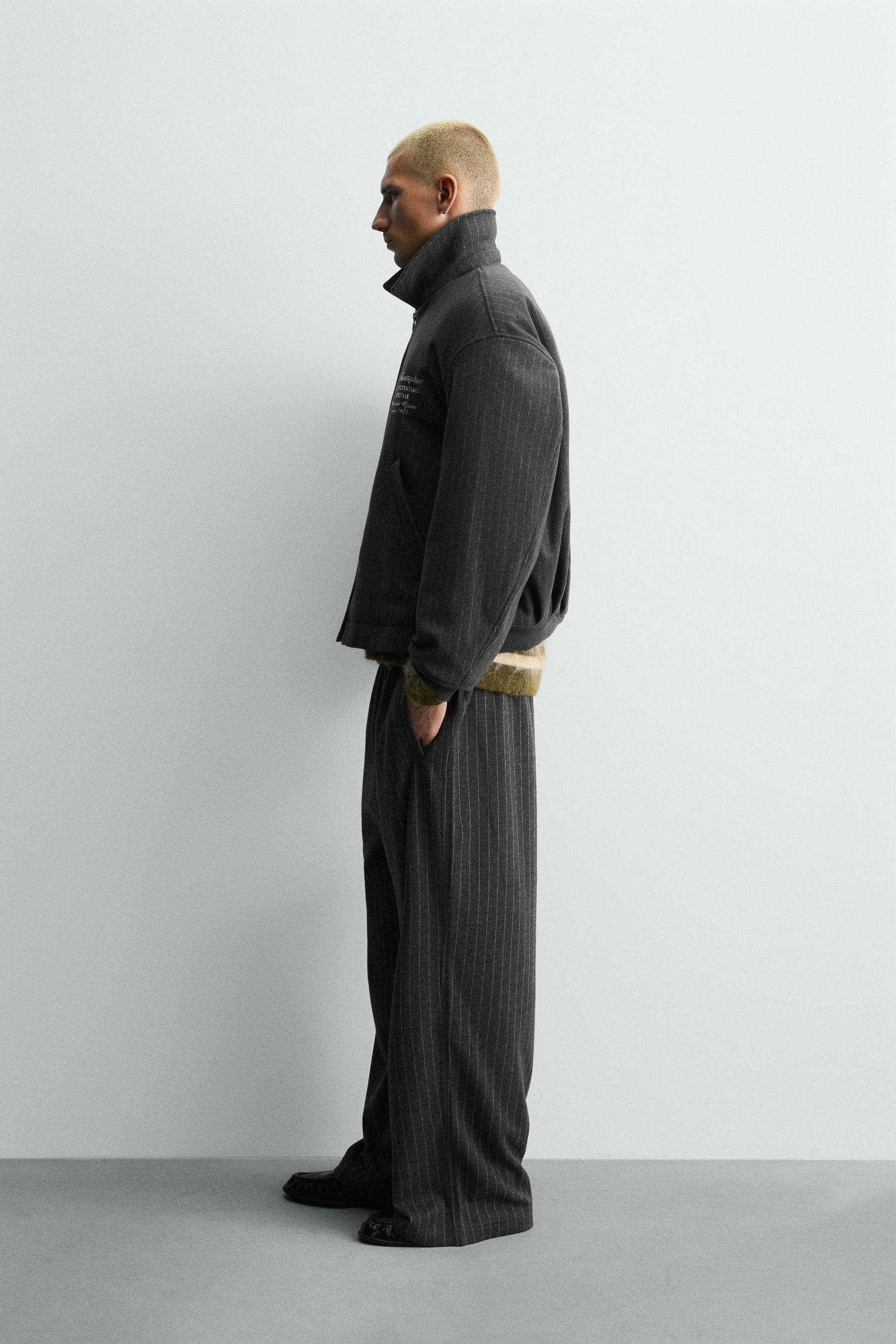 STRIPED EMBROIDERED JACKET - Image 4