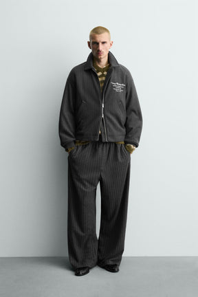 STRIPED EMBROIDERED JACKET - Image 1