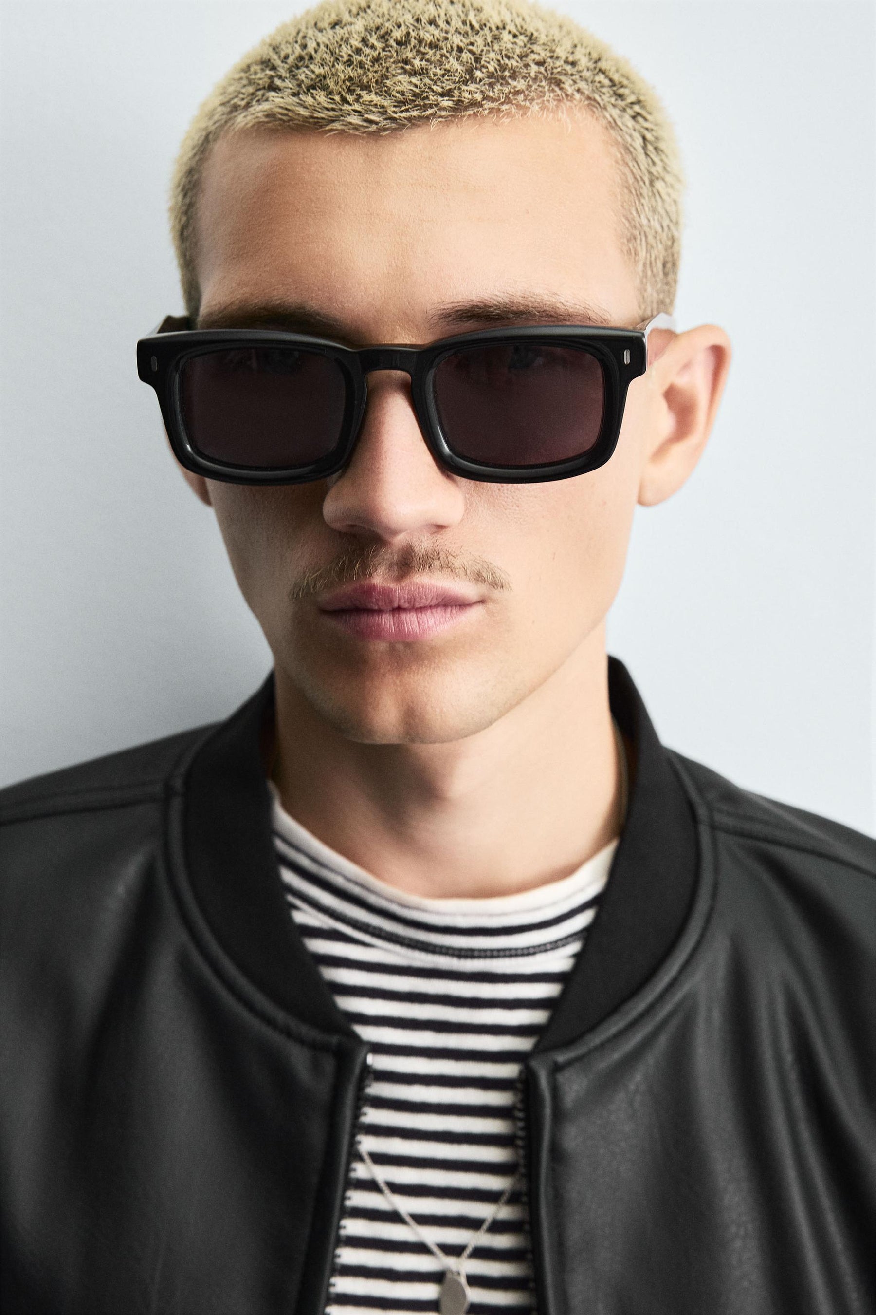 LEATHER EFFECT BOMBER JACKET - Image 6