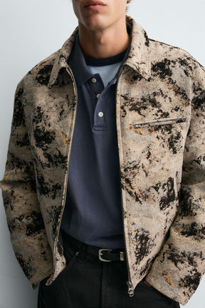 TEXTURED JACQUARD JACKET - Image 5