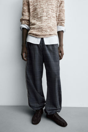 CONTRAST CHECK TECHNICAL JOGGER TROUSERS - Image 5