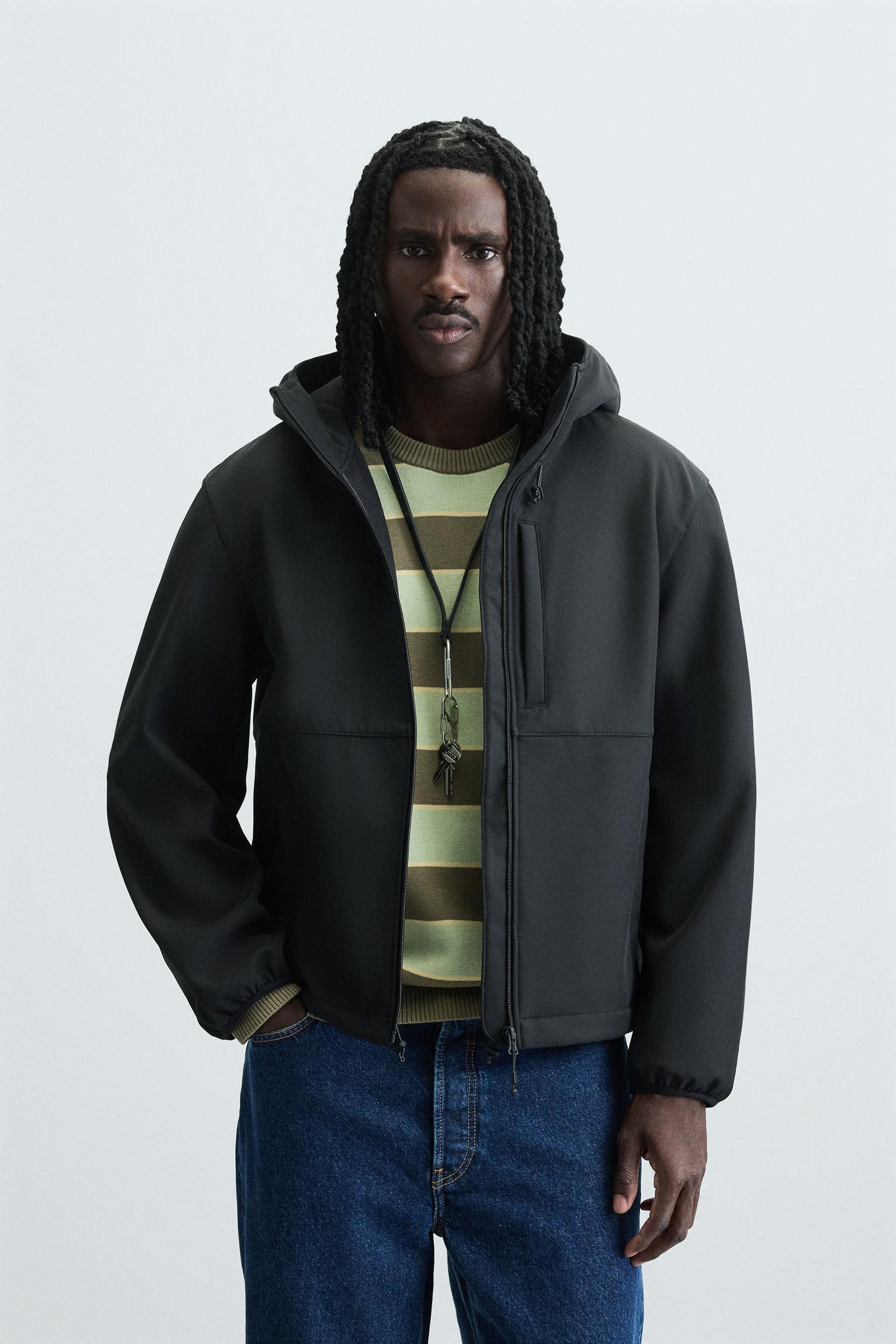 TECHNICAL FLEECE MIX JACKET - Image 2