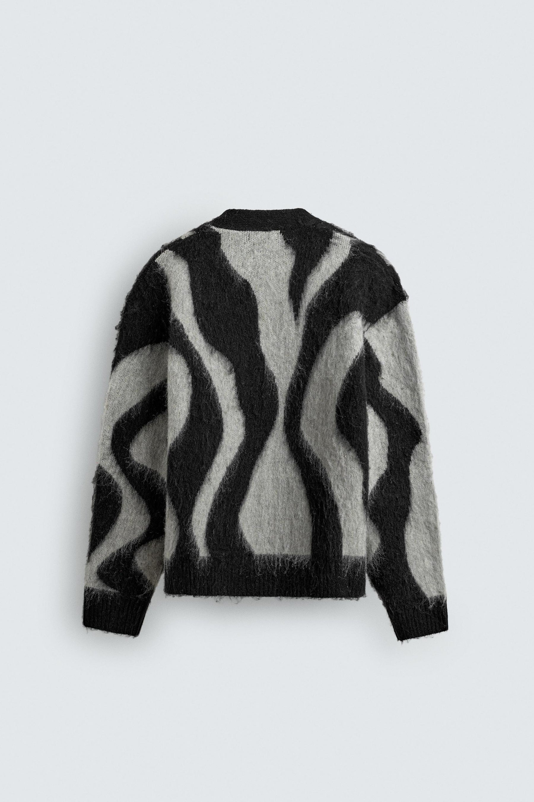 Brushed Jacquard Cardigan