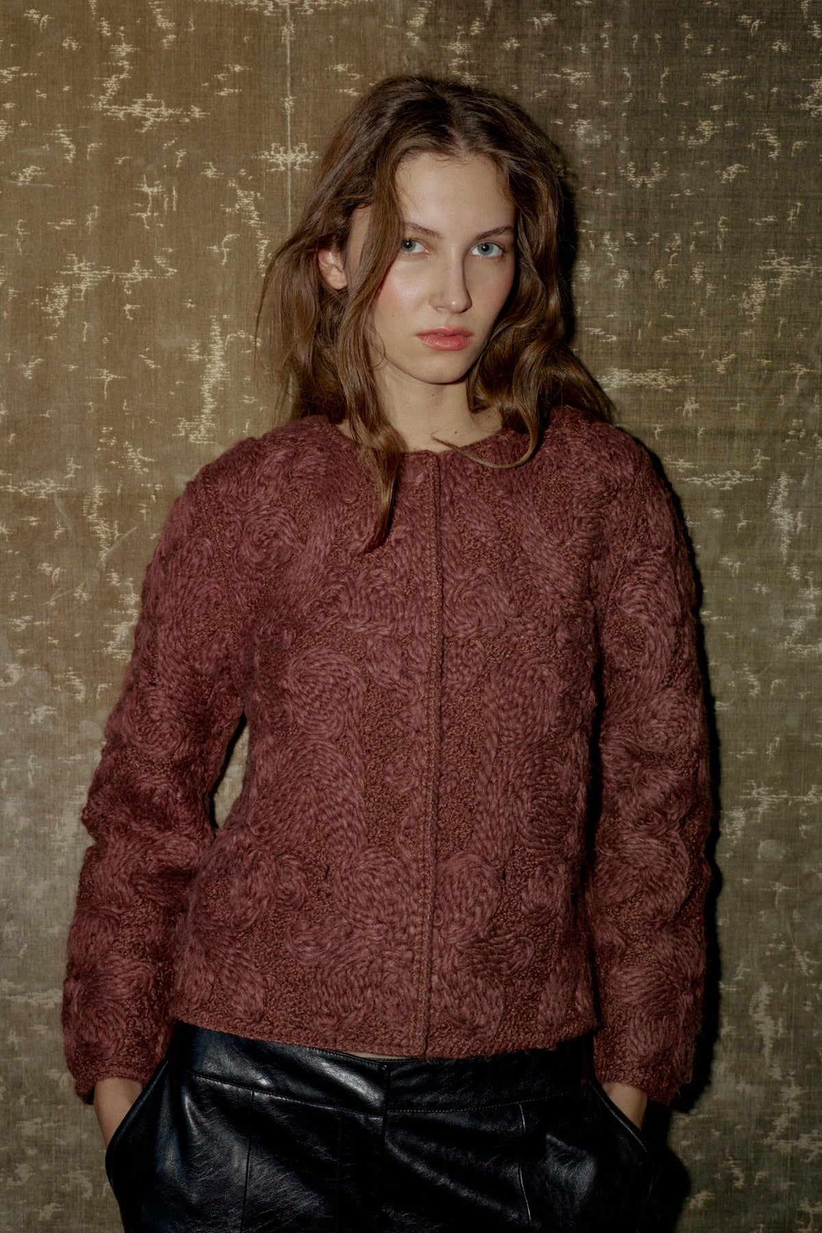 Wool Macramé Knit Jacket