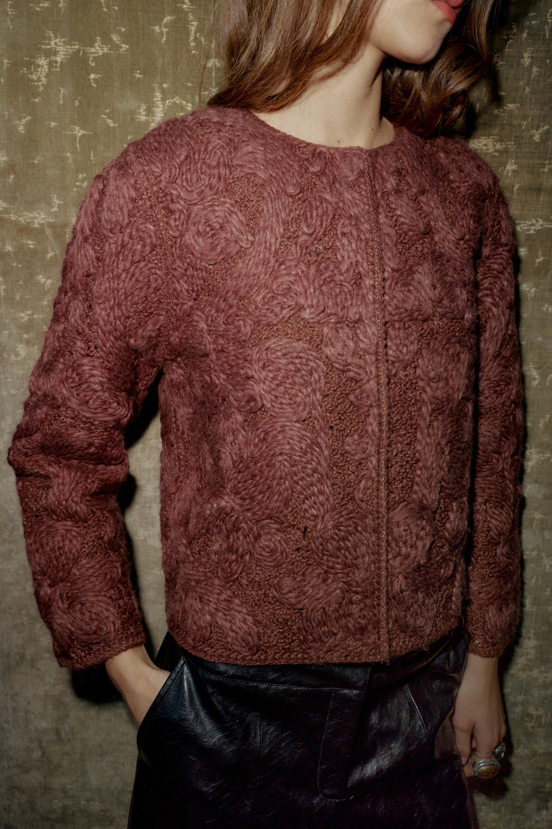 Wool Macramé Knit Jacket