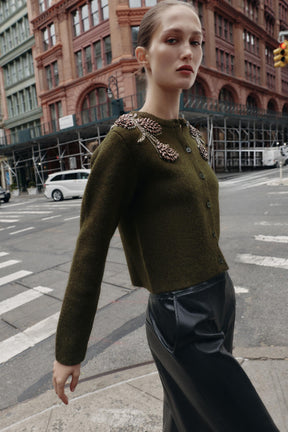 Beaded Knit Cardigan