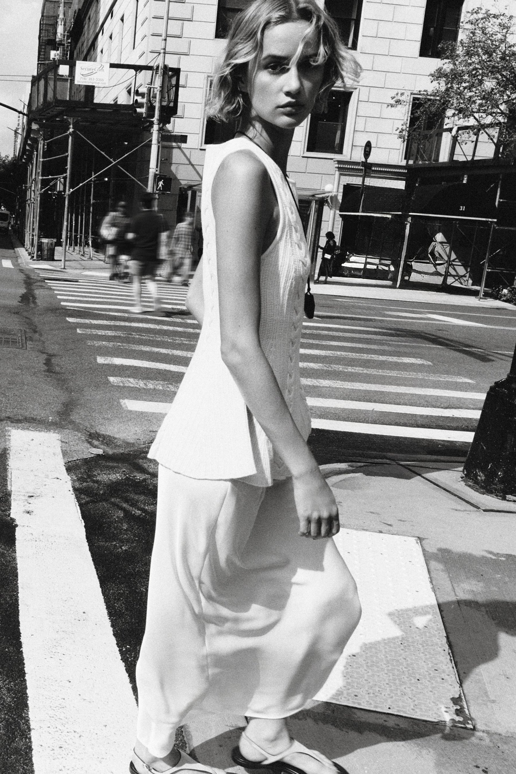 CABLE KNIT PEPLUM TOP - Image 5