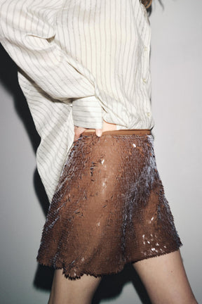 SEQUIN MINI SKIRT - Image 4