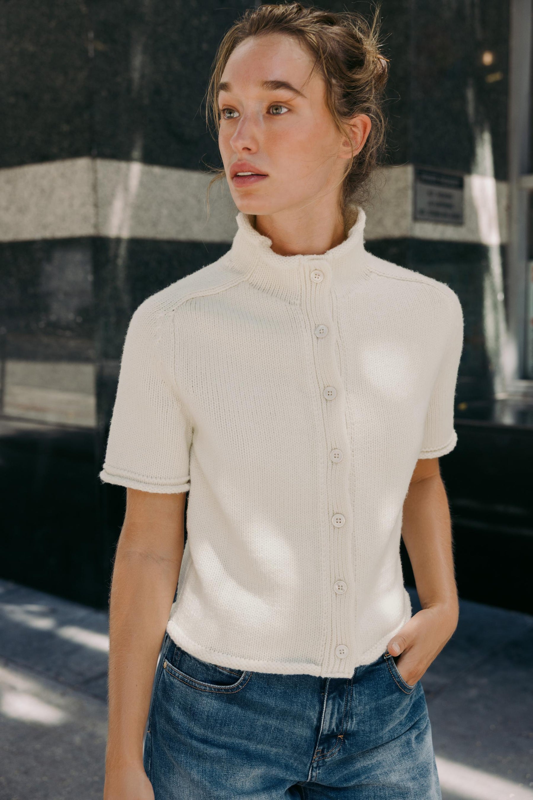 SHORT SLEEVE CARDIGAN - Image 2