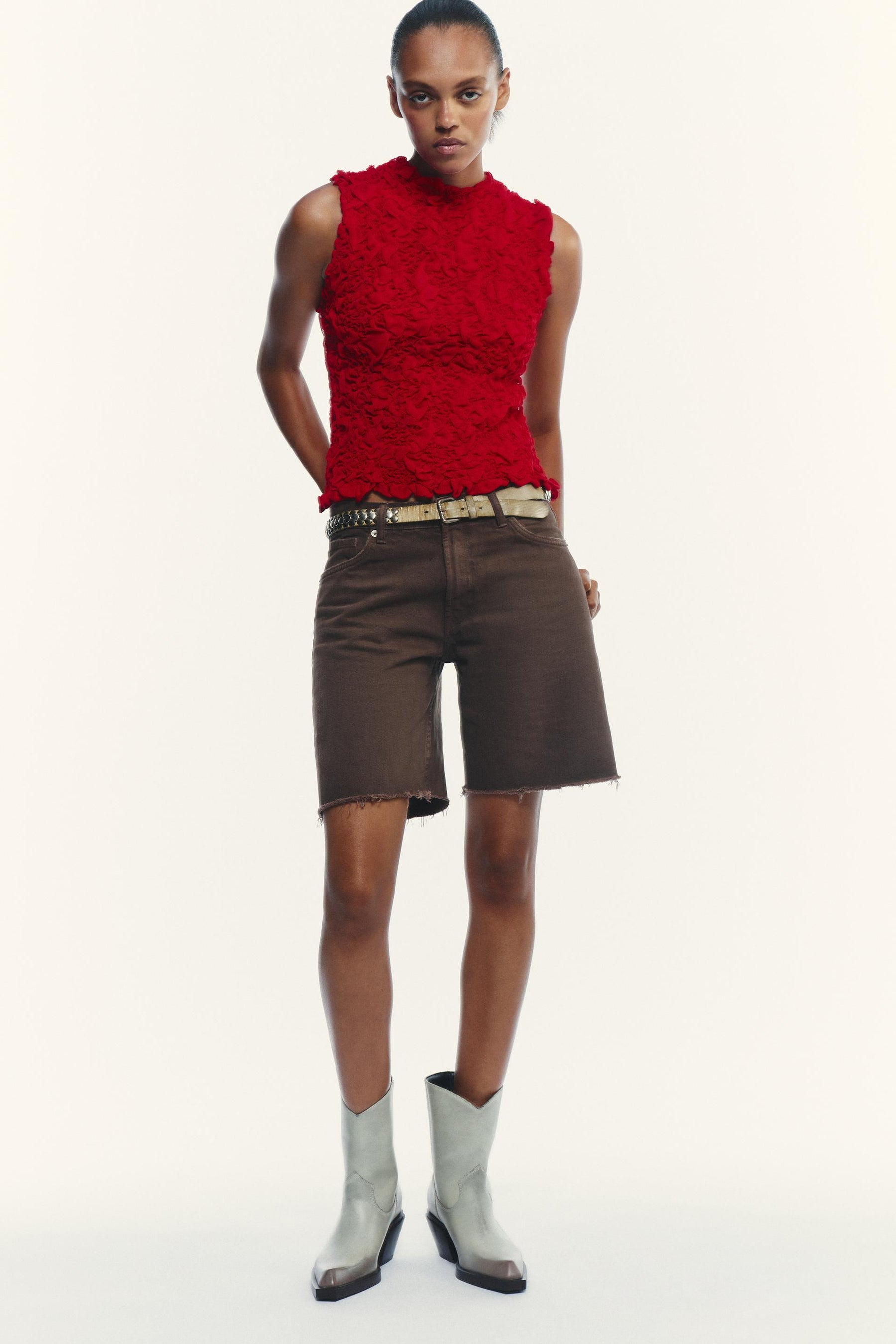 TEXTURED KNIT TOP - Image 1