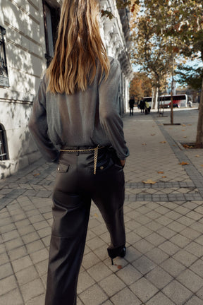 METALLIC THREAD KNIT JUMPER